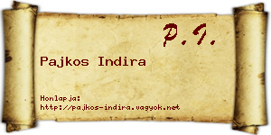 Pajkos Indira névjegykártya
